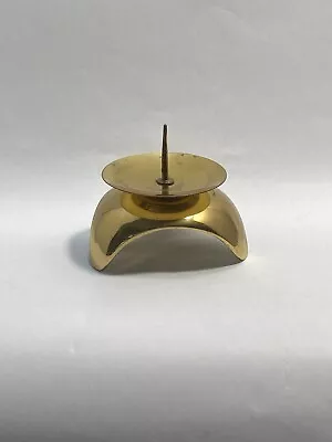 Mid Century Space Age Candlholder Solid Brass • Japan • Small • $115.95