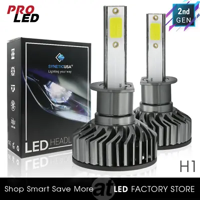 New Syneticusa H1 High Power LED Headlight DRL Kit Light Bulbs 6000K White • $26.99
