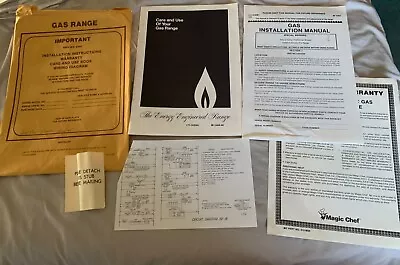 Vintage Magic Chef 177-31D83 Gas Range Instruction Manuals Used • $9.99