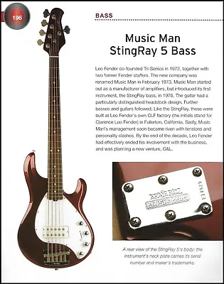 1976 Music Man Stingray 5 Bass + 1966 Mosrite Ventures Guitar History Article • $4