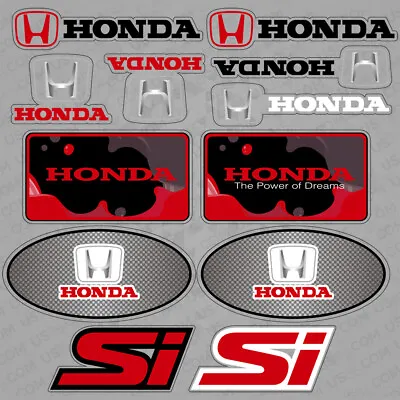 For Honda Si Mugen Power RR Car Sticker 3D Decal Stripe Logo Decoration Sport • $8.99