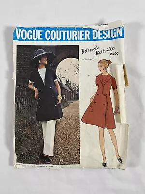 Vogue Couturier Design Pattern Belinda Bellville Of London 2400 #303 • $8.83