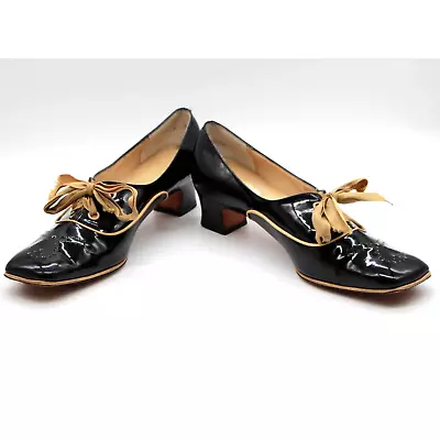 Mayco Womens Serenade Forcaster Low Lace Up Patent Leather Dancing Heel Size 8 • $45