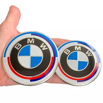 2pcs Hood Emblem 82mm  + Trunk Badge 74 For BMW 3 Series E46 (99-05) E90 (06-13) • $39.95