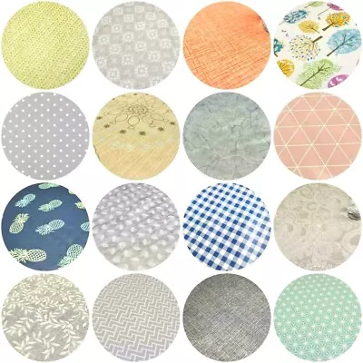 Wipe Clean Tablecloth ROUND Oilcloth Vinyl PVC 140cm Circular Circle • £13.99