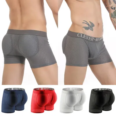 Mens Padded Enhancer Underwear Shapewear Butt Lifter Boxer Briefs Panties Shaper • $10.92