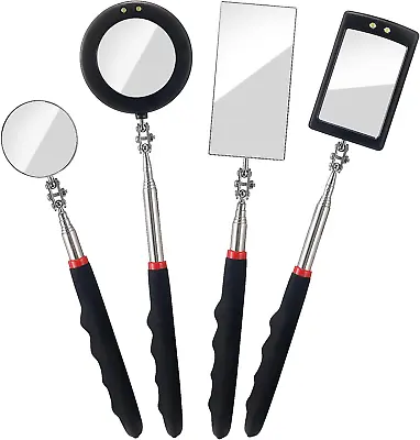 4PCS Telescoping Inspection Mirror LED Lighted Inspection Mirror For Mechanic... • $22.09