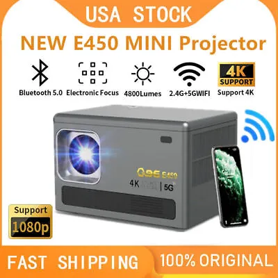 Mini Projector 1080P 4K Full HD 5G WiFi Smart Home LED Theater Cinema USB • $83.99