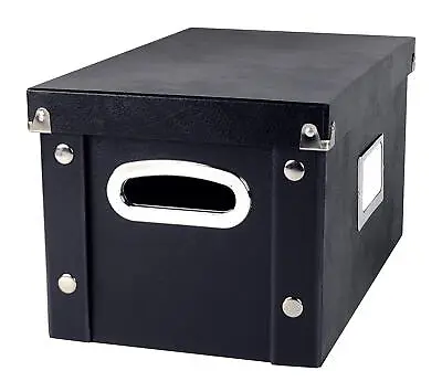 Vinyl Record Storage Box - 7/45 RPM - 1 Pack Crate Holds Up To 75 Vinyl Albums • $26.68