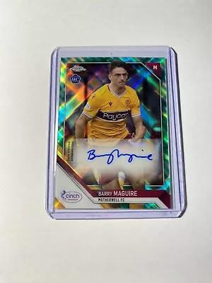 £12 • Buy Barry Maguire - Auto /35 Green Rookie Motherwell FC - Topps Chrome 2021/22 SPF