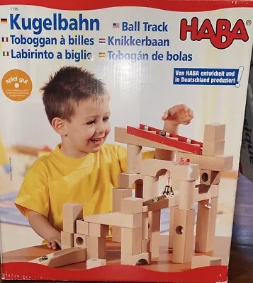 Haba Kugelbahn-Ball Track Set-Large Basic Set- 42 Pieces+6 Glass Marble-Complete • $67.99