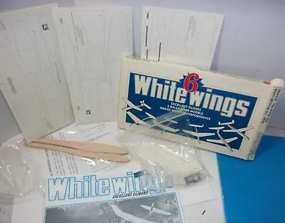 Vtg. White Wings Excellent Gliders Model Kit   Parts W/ Box • $18