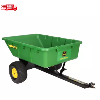 650lb 10 Cu. Ft. Tow Behind Poly Utility Cart Haul Mulch Hitch Pin (PCT-100JDC) • $380