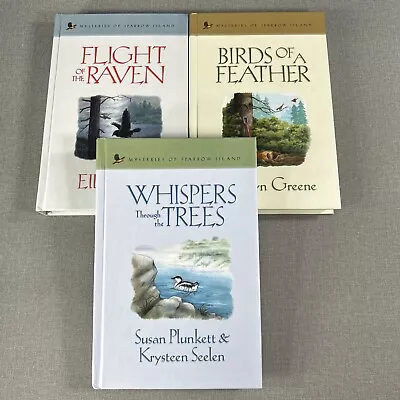 MYSTERIES OF SPARROW ISLAND Guideposts Hardcover Book Lot 3 Raven Birds Trees • $10.41