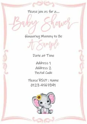 Personalised Baby Shower Invites • £1.50