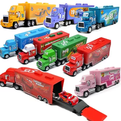 £7.93 • Buy Disney Pixar Cars King Lightning Mack Truck& McQueen Diecast Xmas Gift Toy 1/55