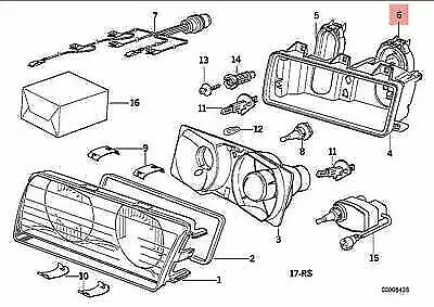 BMW E36 Lamp Cover Low Beam Genuine 63121393847 • $23.92