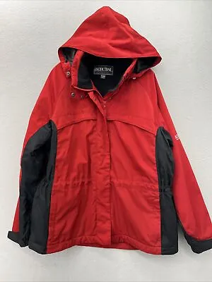 Pacific Trail Womens Red Black Full Zip Jacket Coat Hooded Size XL • $10