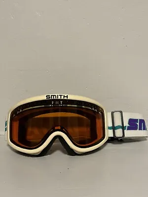 Vintage Smith PMT Airflow Ski Goggles Amber Lens 70s Pattern (Box And Dust Bag • $24.99