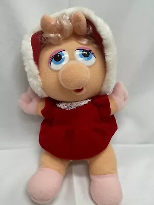 Vintage Baby Miss Piggy Plush Christmas Jim Henson McDonalds Muppet Tags 12”￼ • $19.99