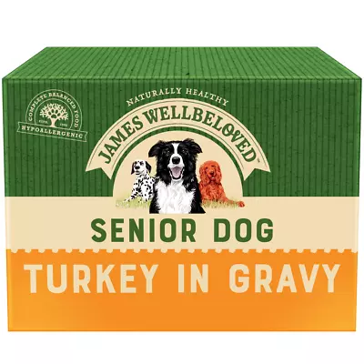 James Wellbeloved Senior Dog Food Pouches Turkey In Gravy 10 X 150g • £19.99