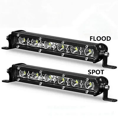 7inch Slim LED Work Light Bar Single Row Spot Flood Offroad Driving ATV 4WD SUV • $22.49
