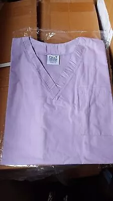 Scrub Tunic LILAC Top Unisex Care Hospital Worker Medical Nurse Lighteweigth • £9.99