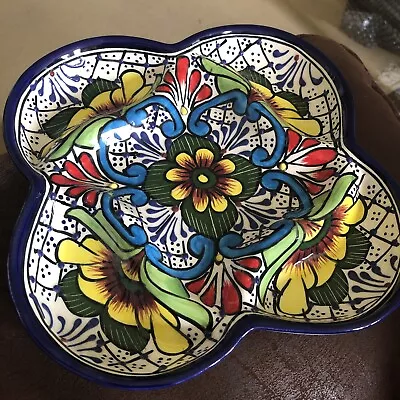 Hand-Painted Ceramic Fruit Decor Bowl Salad Pasta Fruit Dips Dish Large • £16