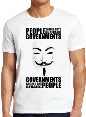 $25.99 • Buy V For Vendetta T Shirt Anonymous Government Cool Gift Tee White Color