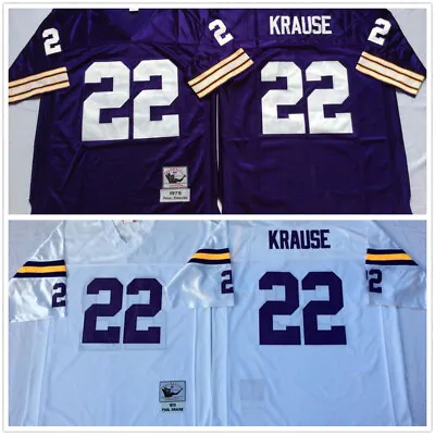 Vintage Paul Krause #22 Minnesota Vikings Throwback Stitched Jersey • $46.99