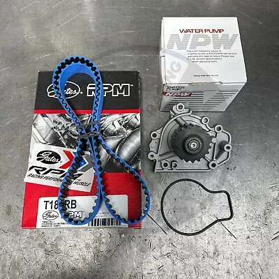 Gates Racing T184RB Timing Belt & NPW Japan Water Pump For Honda B18B1 B18A1 • $204.95