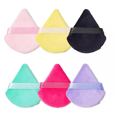 Velvet Triangle Loose Powder Puff Face Makeup Applicator Soft Sponge Puffs • $0.92