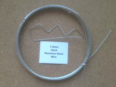 £1.99 • Buy 1mm X 10m 19 SWG Stainless Steel Wire Floristry Craft Bonsai Fishing Lures