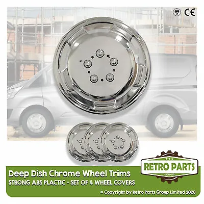 15 Inch Chrome Deep Dish Van Wheel Trims For Hyundai Vans Hub Caps Covers • $56.66