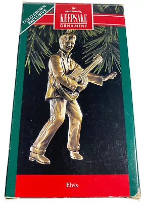 1992 Hallmark Keepsake Gold Crown Exclusive Elvis Presley Christmas Ornament • $8.99