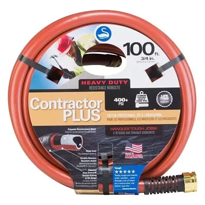 Contractor Plus 3/4 Inches X 100 Ft Heavy Duty Contractor Water Hose Color Red • $70.99