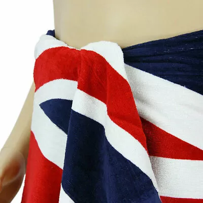 British Flag Union Jack Pattern Bath Beach Large Soft Towel Gifts Washcloth L8W3 • £11.44