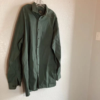 $19 • Buy BD Baggies Men’s 2XL Tall Shirt Button Up Collared Green Shirt Perfect Twill