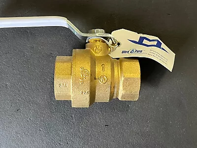 Milwaukee Valve UPBA475B 1” Full Port FNPT Lead Free Brass Ball Valve 600 WOG • $16.15