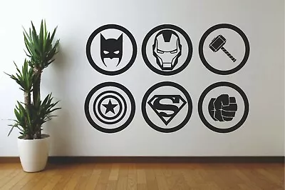 Marvel Avengers Dc Super Heroes Wall Sticker Art Decal Decor Vinyl XL Any Colour • £15.99