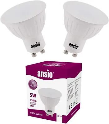 £0.99 • Buy GU10 LED Bulbs Warm White ,3000k, 5W, 35W Halogen Spotlight Bulb Equivalent