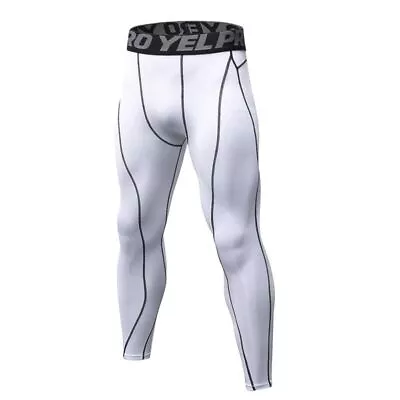 Men's Athletic Compression Pants Quick Dry Running Gym Workout Leggings Trousers • $14.17