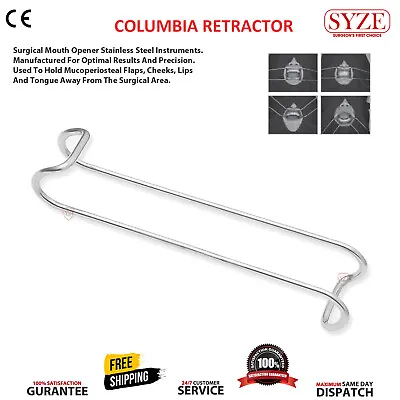 Surgical Columbia Cheek Retractor 13.5cm Mucoperiosteal Flaps Lips And Tongue CE • £7.73