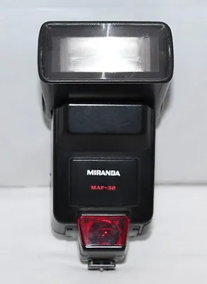 Miranda MAF-32 - Swivel / Zoom Flashgun For Minolta 35mm SLR's - Vgc • £9.99