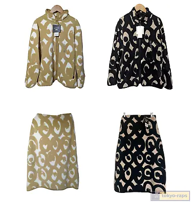 UNIQLO X MARIMEKKO FLEECE FULL ZIP JACKET And SKIRT Beige Black NEW Japan • $58.70