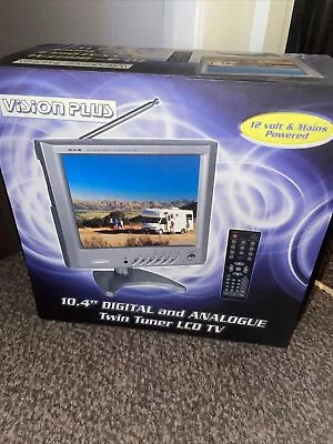 VISION PLUS 10.4 Inch  Portable Digital And Analogue Tv Caravan Camping Truck. • £75