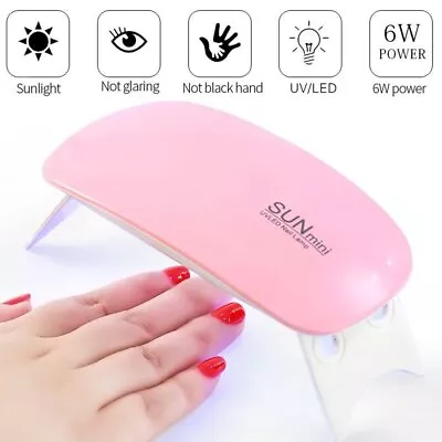 SUN Mini Nails Lamp LED Light Potable UV LED Lamp Nail Dryer Gel Nail 6W US • $5.85