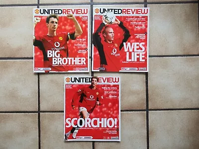 3 X Manchester United Home Football Programmes - Premiership  2003/2004 - Lot 6 • £1