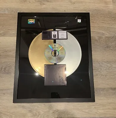 £65 • Buy Metallica Black Album Dual Gold Platinum Vinyl Display CD Wall Art
