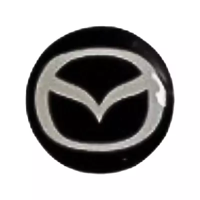 2X 14mm Mazda Remote Key Fob Badge In Black Emblem Sticker Decal • £5